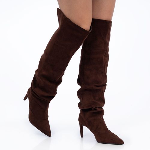 Bota Café Slouchy Cano Longo