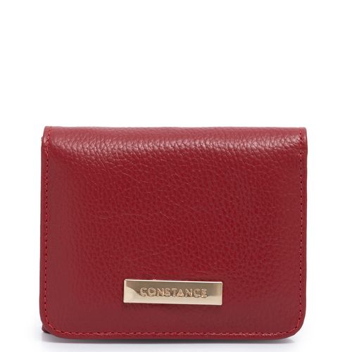 Carteira Couro Vermelha