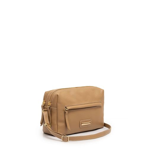 Bolsa Tiracolo Couro Bege