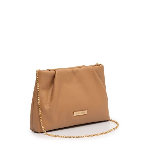 Bolsa Tiracolo Nude Alça Corrente Couro