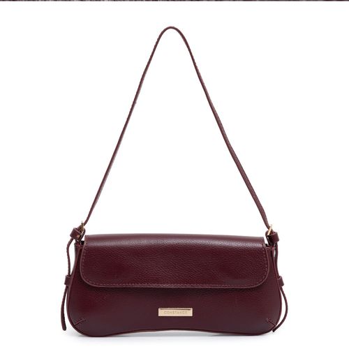 Bolsa Bordô Baguete Couro