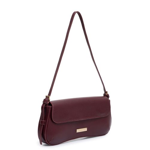 Bolsa Bordô Baguete Couro