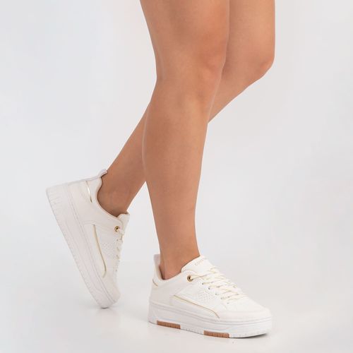 Tênis Branco Recortes