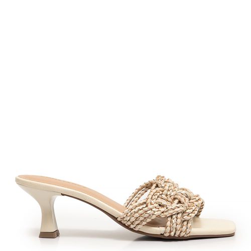 Tamanco Off White Tramado