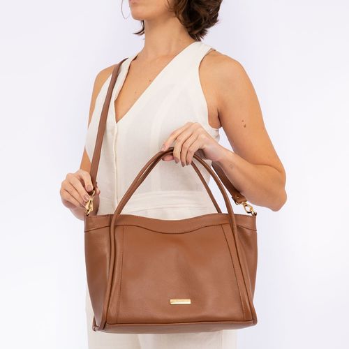 Bolsa Tote Couro Caramelo