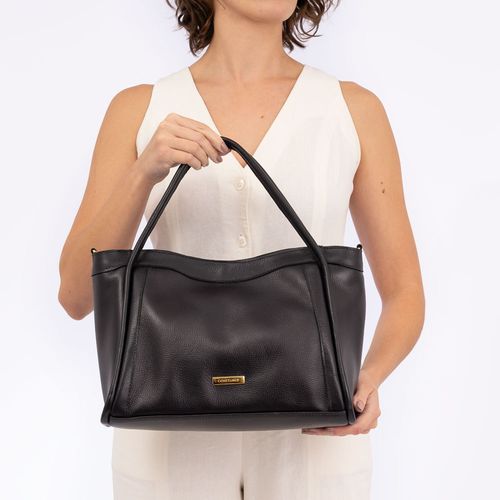 Bolsa Tote Couro Preta