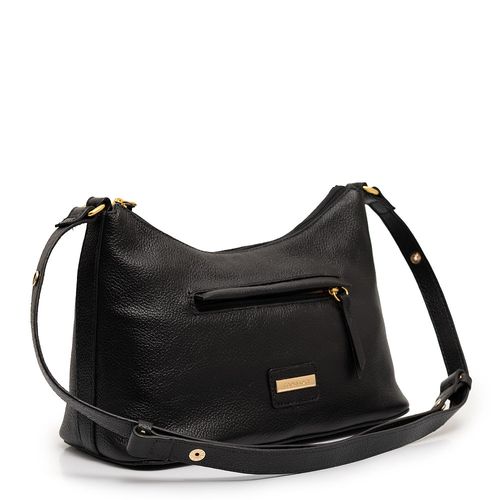 Bolsa Preta Hobo Couro