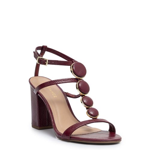 Sandália Bordô Esferas Forradas