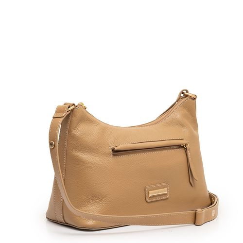 Bolsa Hobo Couro Bege