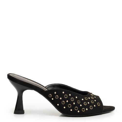 Tamanco Preto Nobuck Pedraria