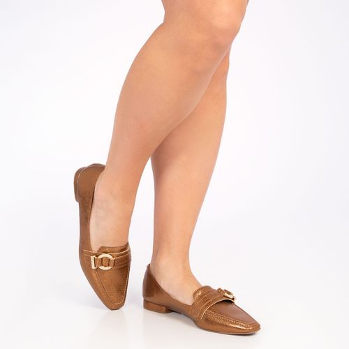 Mocassim Bronze Texturizado