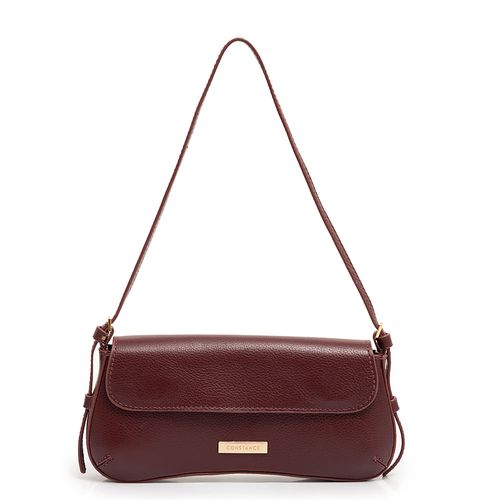 Bolsa Bordô Baguete Couro