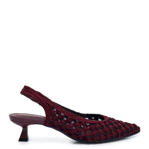 Scarpin Bordô Slingback Trama