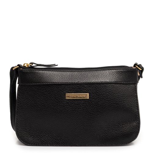 Bolsa Transversal Couro Pequena Preta