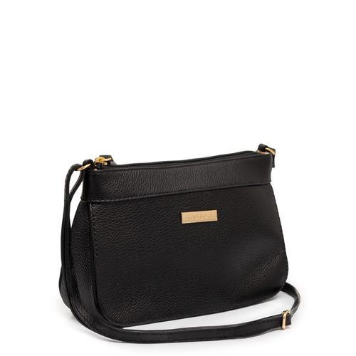 Bolsa Transversal Couro Pequena Preta