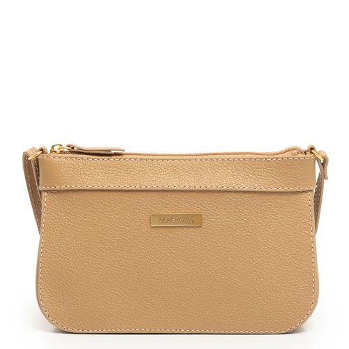 Bolsa Transversal Couro Pequena Bege