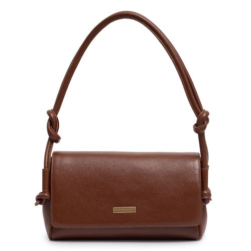 Bolsa Ombro Couro Nó Marrom