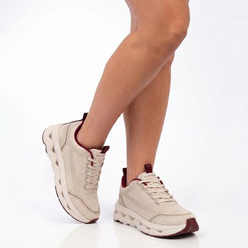 Tênis Bege Jogging Tela