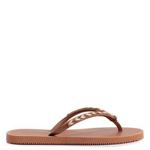 Chinelo Caramelo Trança