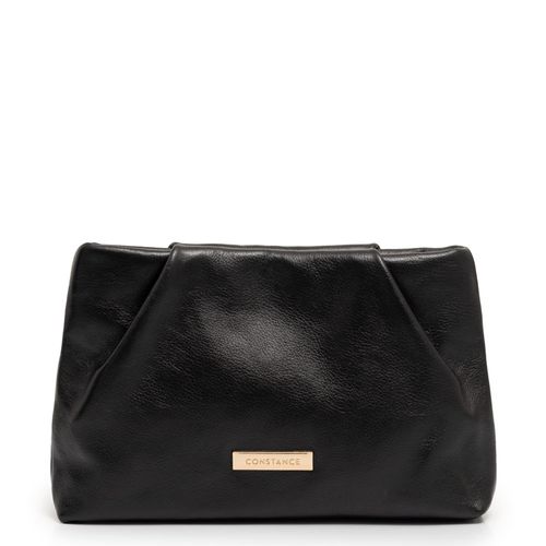Bolsa Pequena Couro Corrente Preta
