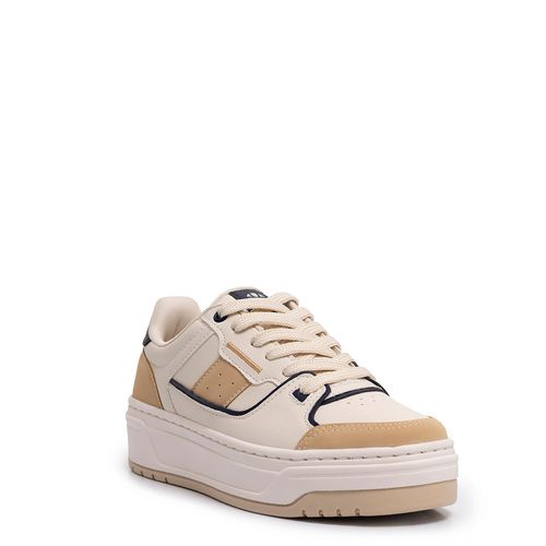 Tênis Off White Recortes Bicolor