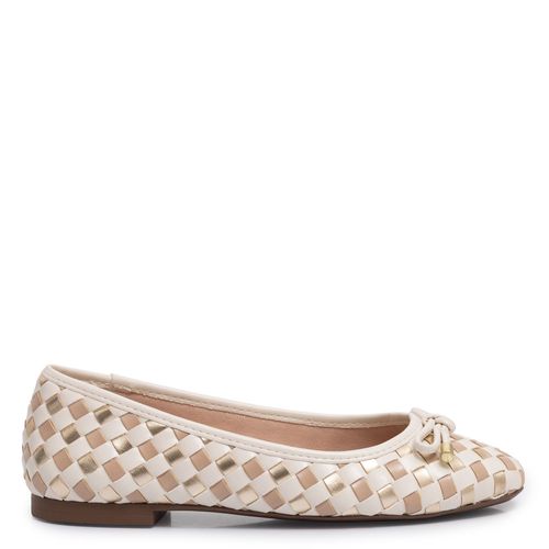 Sapatilha Off White Tressê Laço