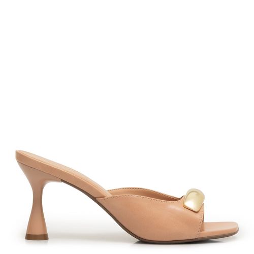Tamanco Nude Enfeite Oval