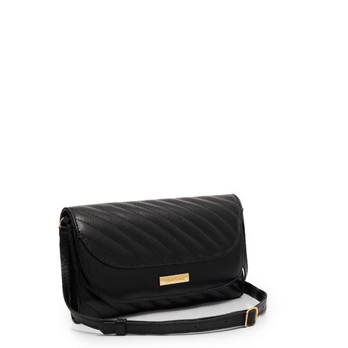 Bolsa Clutch Couro Preta