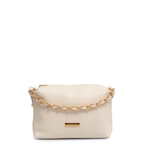 Bolsa Ombro Couro Off White Corrente