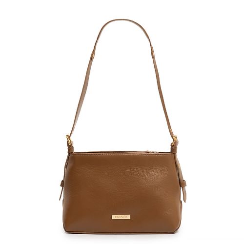 Bolsa Caramelo Ombro Couro Fivela