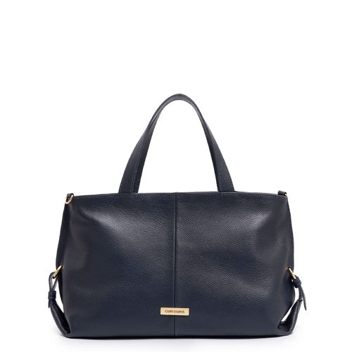 Bolsa Tote Couro Argola Azul