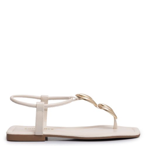 Rasteira Off White Enfeites