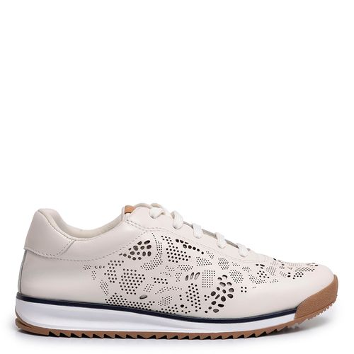 Tênis Off White Couro Laser