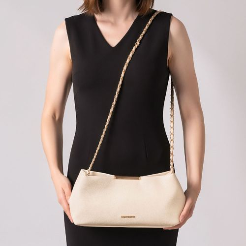Bolsa Clutch Corrente Off White