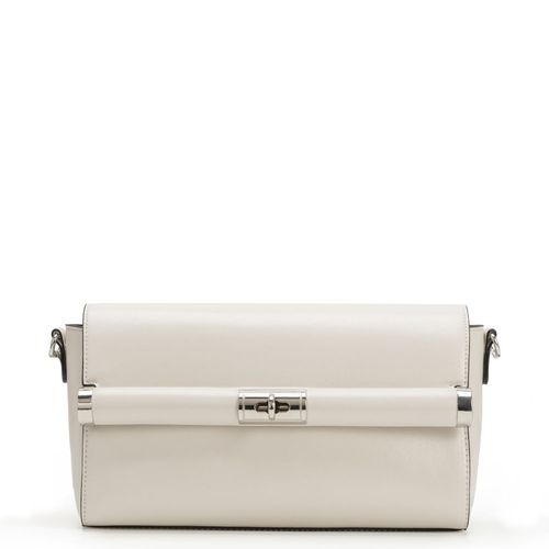 Bolsa Tiracolo Encaixe Metálico Off White