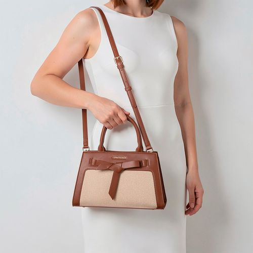 Bolsa Tote Média Laço Caramelo