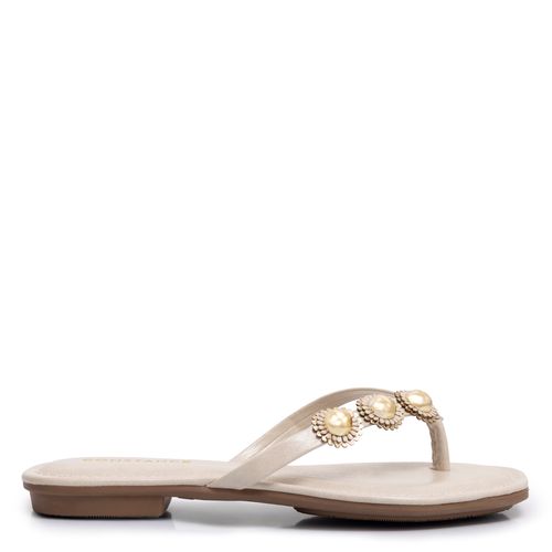 Rasteira Off White Enfeites