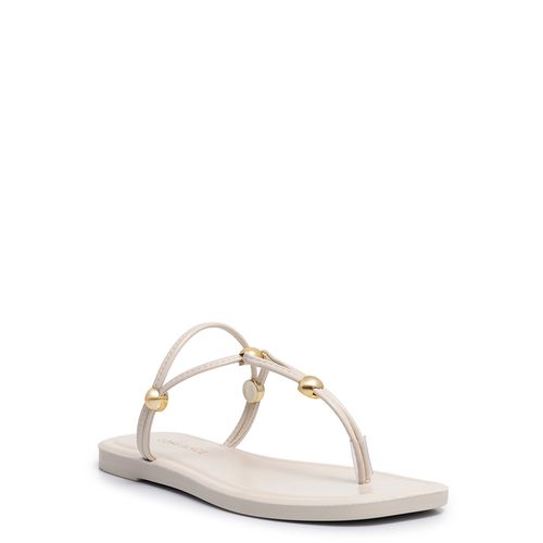 Rasteira Off White Enfeites Esferas