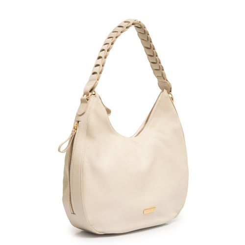 Bolsa Hobo Alça Artesanal Off White