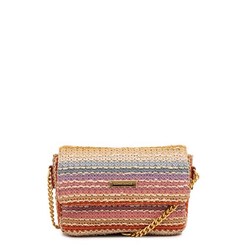 Bolsa Tiracolo Trama Crochê Colorida