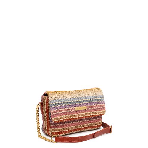 Bolsa Tiracolo Trama Crochê Colorida
