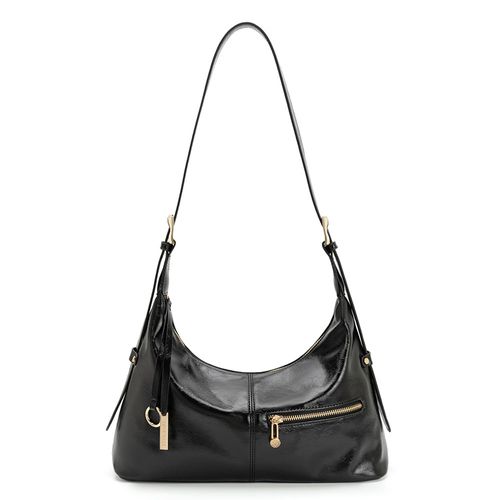 Bolsa Hobo Zíper Preta