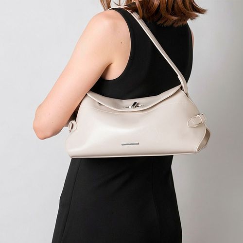 Bolsa de Ombro Fivelas Off White