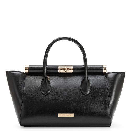 Bolsa Tote Encaixe Metálico Preta