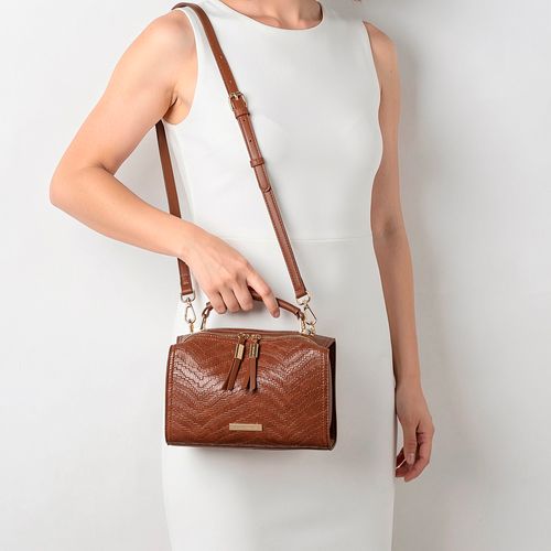 Bolsa Baú Textura Caramelo