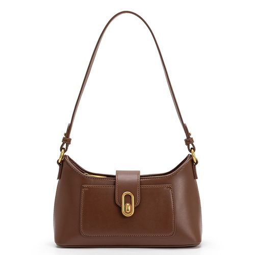 Bolsa Baguete Enfeite Marrom