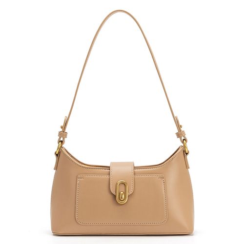 Bolsa Baguete Enfeite Bege