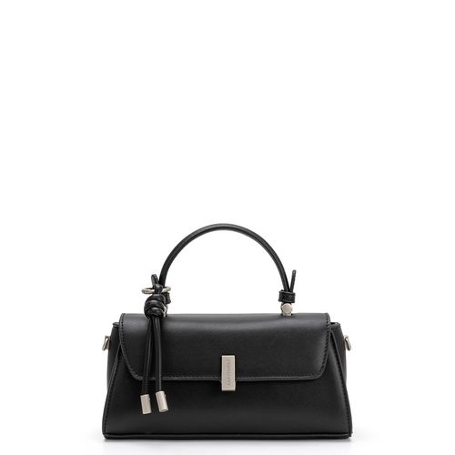 Bolsa Pequena Fecho Retangular Preta