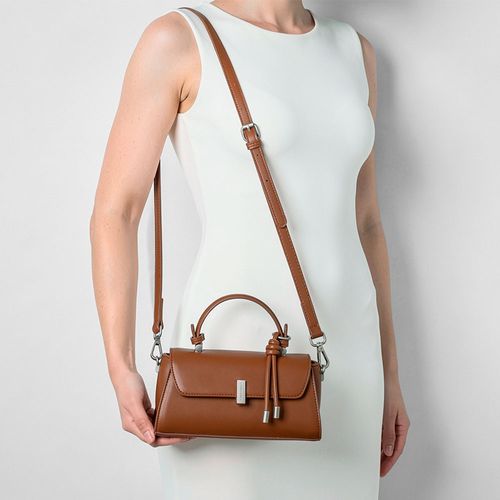 Bolsa Pequena Fecho Retangular Caramelo