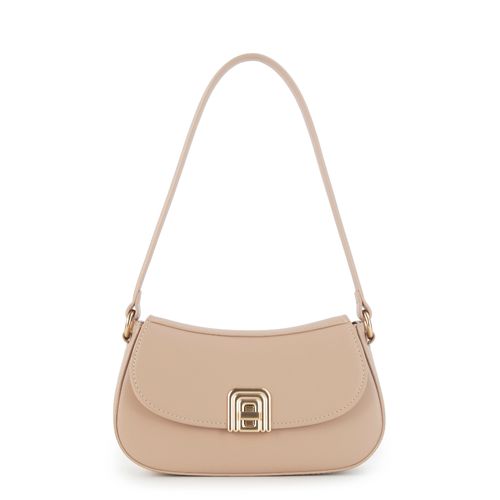 Bolsa de Ombro Fecho Decorativo Nude
